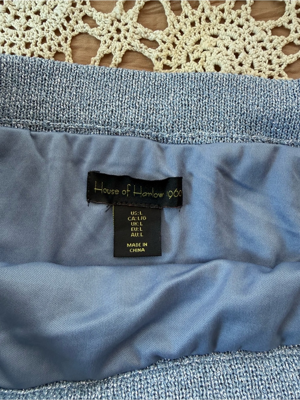 House of Harlow 1960 Light Gray Knit Cropped Tank and skirt - Picture 8 of 13